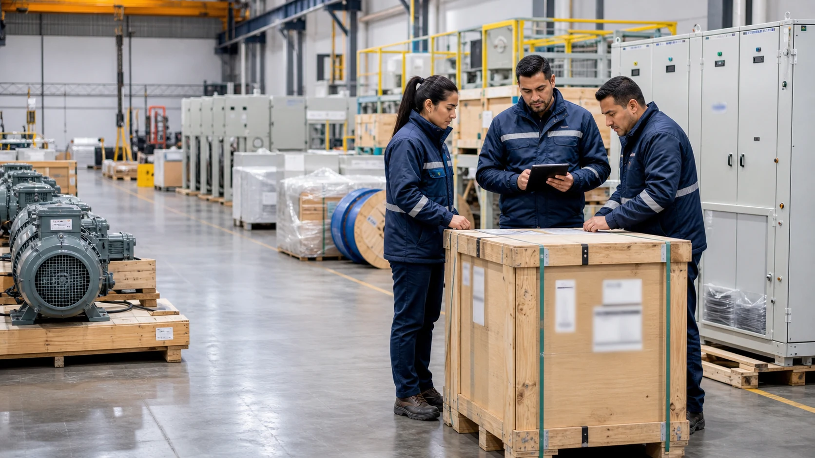 Inspección de equipos eléctricos para procura industrial